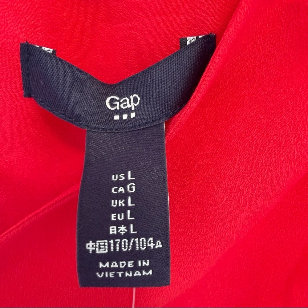 Gap V-neck keyhole Red Sleeveless Tank Top Size Large - Picture 4 of 6